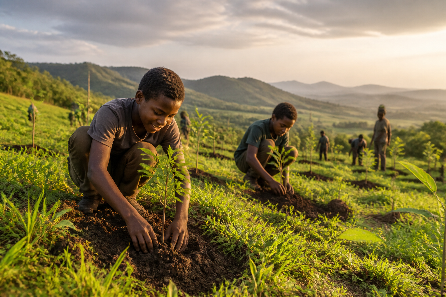 Reforestation project supported by the African Carbon Market